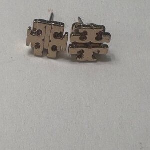 Tory Burch Gold Logo Stud Earrings